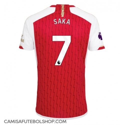 Camisa de time de futebol Arsenal Bukayo Saka #7 Replicas 1º Equipamento 2023-24 Manga Curta